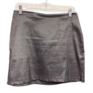 Vintage LunaChix Womens Size 9/10 Iridescent Gray Stretch Mini Skirt